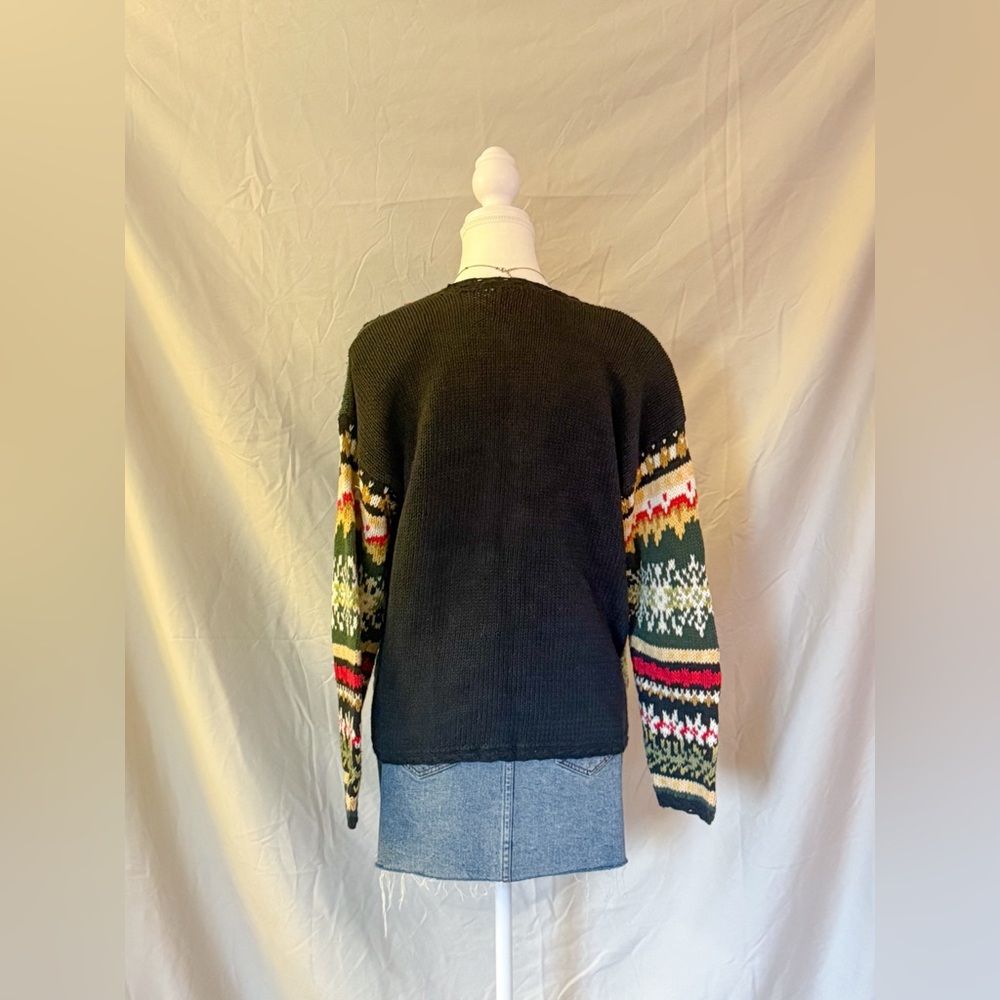 Tiara International Patchwork Festive Sweater Wit… - image 6